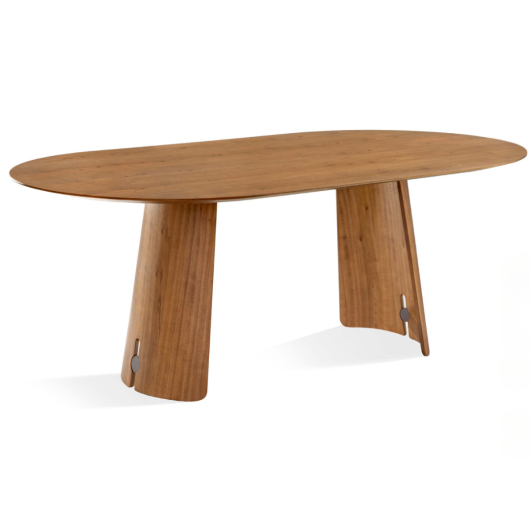 Mesa de Jantar de Madeira Oval Singular