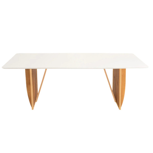 Mesa de Jantar Ripas de Madeira Flip