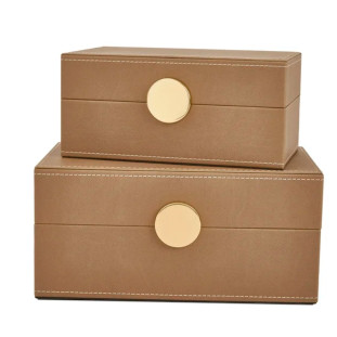 Kit de Caixas em MDF com revestimento em PU - 2 pçs