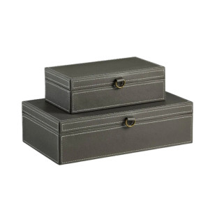 Kit de Caixas em MDF com revestimento em PU - 2 pçs