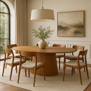 Mesa de Jantar Oval Nivea