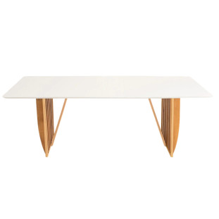 Mesa de Jantar Ripas de Madeira Flip