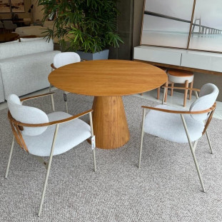 Mesa de Jantar Redonda Madeira Muniz
