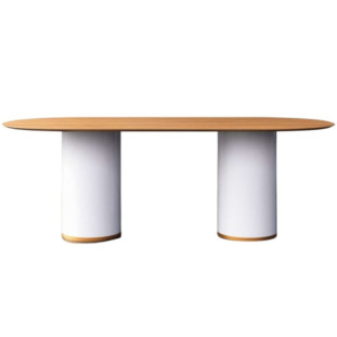 Mesa de Jantar Oval Madeira Moon
