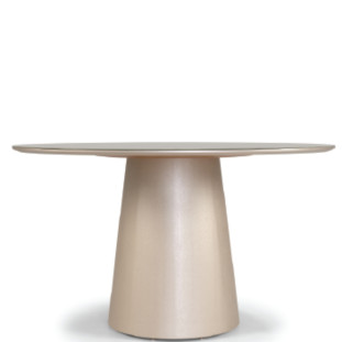 Mesa de Jantar Redonda Laca com Vidro Desirée
