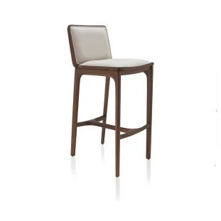 Banqueta Mell Palha e Estofado
